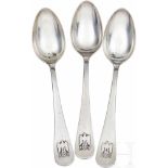 Adolf Hitler - Small Spoons from his Personal Silver ServiceThree so called "informal pattern", each