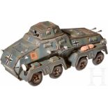 A Tipp & Co. Eight Wheel Panzer ReconnaissanceTin lithographed, missing original antenna and