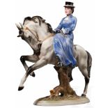 Kaiserin Elisabeth von Österreich - Keramikfigur der Kaiserin zu PferdEntwurf Rudolf Chocholka,