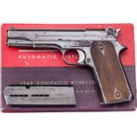 Star Modelo Militar 1920, Guardia Civil, im KartonKal. 9 mm Largo, Nr. 453, Fast blanker Lauf, Länge