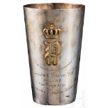 Offiziersgeschenk/Silberbecher, Oldenburgisches Infanterieregiment Nr. 91Großer, leicht konischer