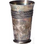 A Silver Jubilee Gift CupSilver cup with raised "Jubilämsgabe der kameradschaftlichen