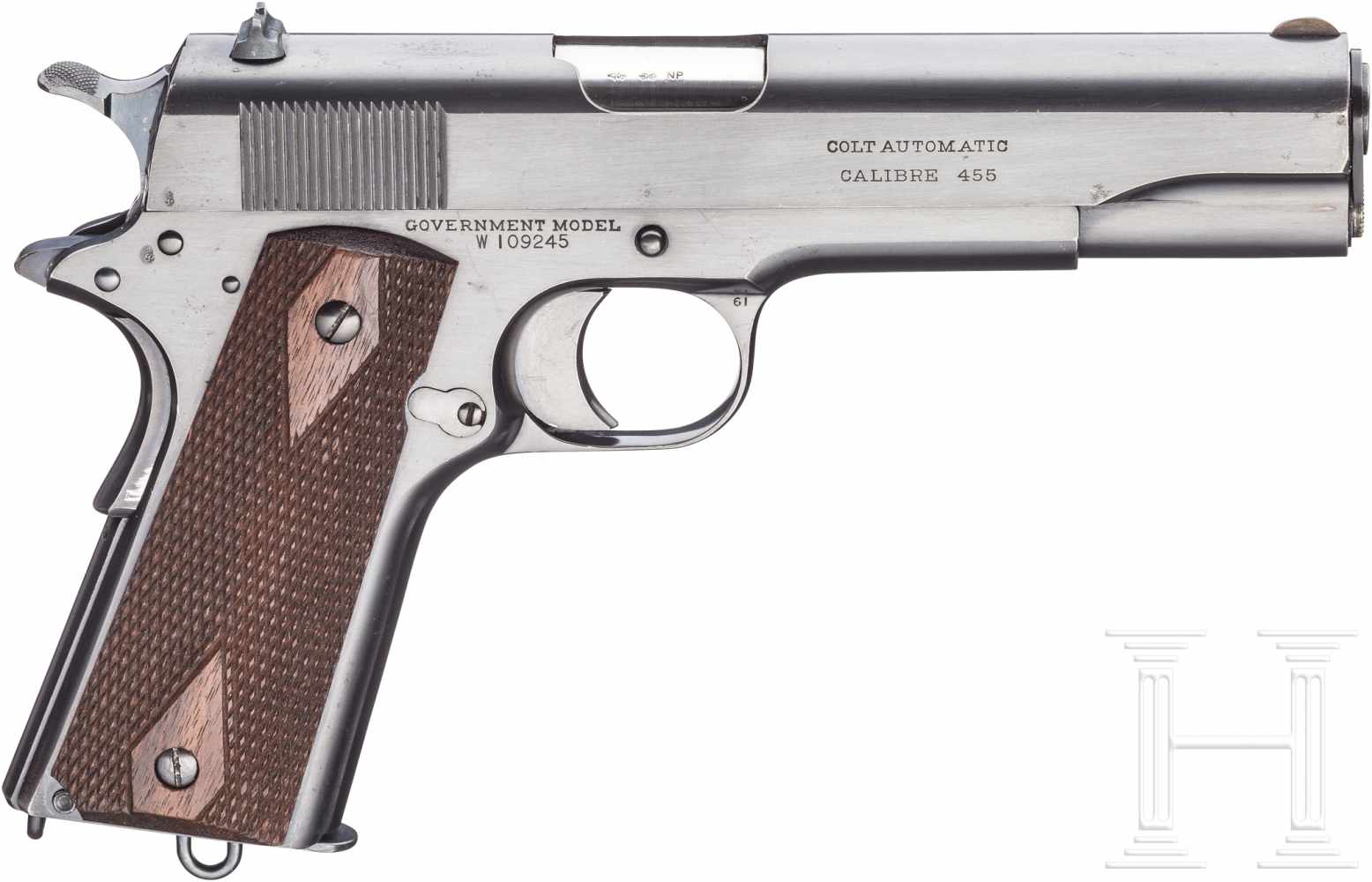 Colt Mod. 1911 Government Model, British ContractKal. .455 Eley, Nr. W 109245, (W = Webley). Fast - Image 2 of 3