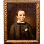 Graf von Zeppelin - a Portait as YouthOil on canvas, portrait of Graf von Zeppelin as a young boy,