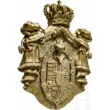 Erzherzog Franz Ferdinand von Österreich-Este - großer Messingbeschlag mit dem persönlichen Wappen