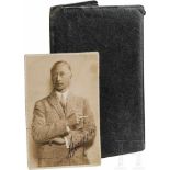 Kronprinz Wilhelm - GeschenkbrieftascheFeinstes schwarzes Leder, mehrfach mit dunkelgrüner