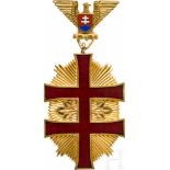 Orden vom Kriegssiegeskreuz, 1. KlasseBuntmetall, vergoldet und teils emailliert, polierte Kanten.