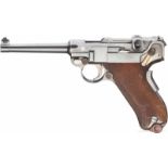 Parabellum DWM Mod. 1900, CommercialKal. 7,65 mm Luger, Nr. 19609, Nummerngleich inkl. Griffschalen.