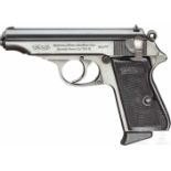 Walther PP ZM, 1. AusführungKal. 7,65 mm Brown., Nr. 753577, Blanker Lauf. Achtschüssig. Beschuss