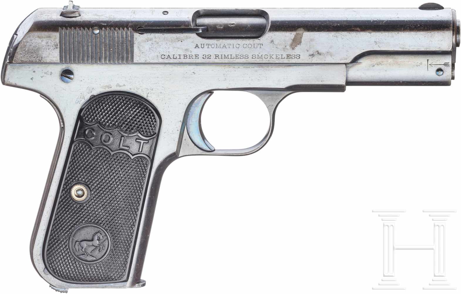 Colt Mod. 1903 Hammerless 32. PocketKal. .32 ACP, Nr. 34546, Lauf leicht matt, Länge 3-3/4". - Image 2 of 2