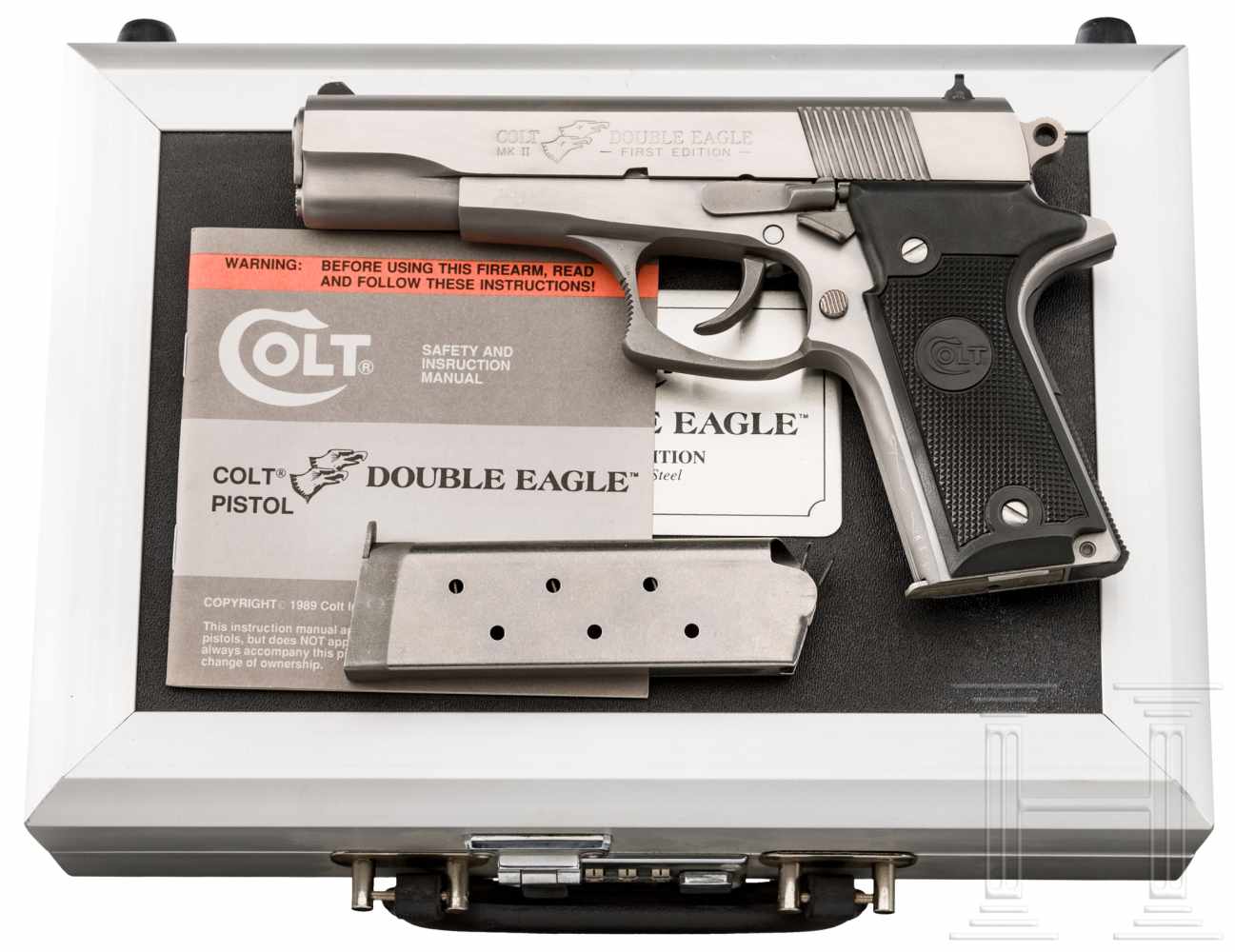 Colt Double Eagle MK II, im Koffer, mit VersandkartonKal. 10 mm Auto, Nr. DT00483, Blanker Lauf,