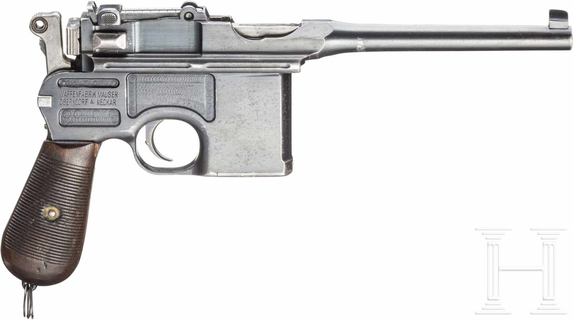 Mauser C 96 "Prewar Commercial", mit Kasten und LederKal. 7,63x25 mm, Nr. 317114, Nummerngleich - Bild 2 aus 3