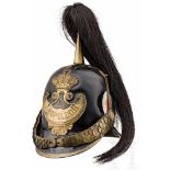 Helm der "Guardia Civica" Leopolds II., Großherzogs der Toskana, um 1848Schwarz lackierter