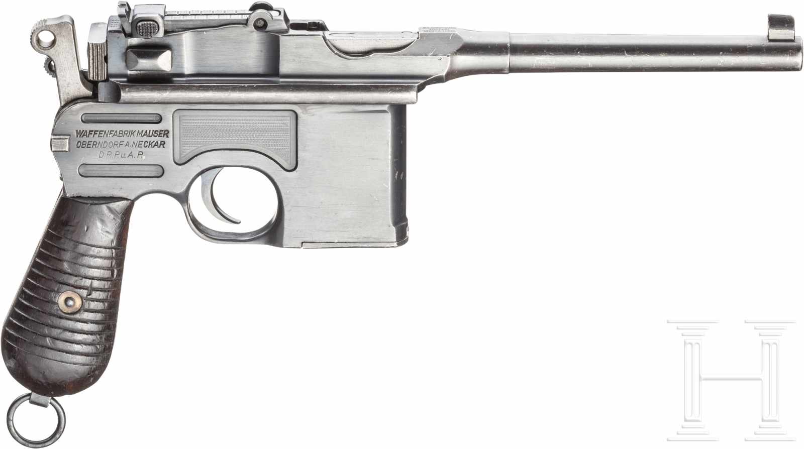 Mauser C 96 Mod. 1930, mit Kasten und LederKal. 7,63x25 mm, Nr. 908369, Nummerngleich bis auf - Image 2 of 3