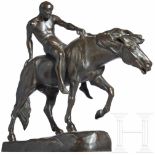 Albert Hinrich Hussmann (1874 - 1946) - Jüngling zu PferdSchwere Bronzefigur, patiniert, auf der