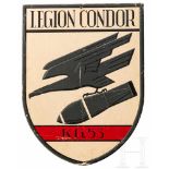 Geschwaderwappen des KG 53 "Legion Condor"Hartkarton, vs. farbig gemalter, stürzender Adler mit
