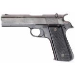 Smith & Wesson Mod. 1965Kal. .22 l.r., Nr. 01599, mit Elektroschreiber. Blanker Lauf, Länge 112