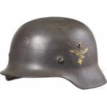 A Steel Helmet M35 for Luftwaffe General85 % blue-grey paint, 80 % gold national eagle and shield