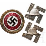 Nachlass eines frühen ParteimitgliedesGoldenes Ehrenzeichen der NSDAP in großer 30 mm-Ausführung für