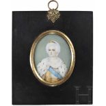 Zarin Katharina die Große (1729-96) - Miniatur, Russland, 19. Jhdt.Gouache und Aquarell auf