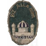 Ärmelschild für turkmenische Freiwillige in der Wehrmacht, 1. ModellBeVo-Ausführung, ein ovaler,