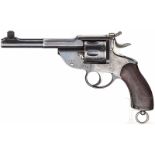 Marinerevolver Mod. 1891Kal. 9 mm CF, Nr. 712, Nummerngleich. Blanker, von oktagonal in rund