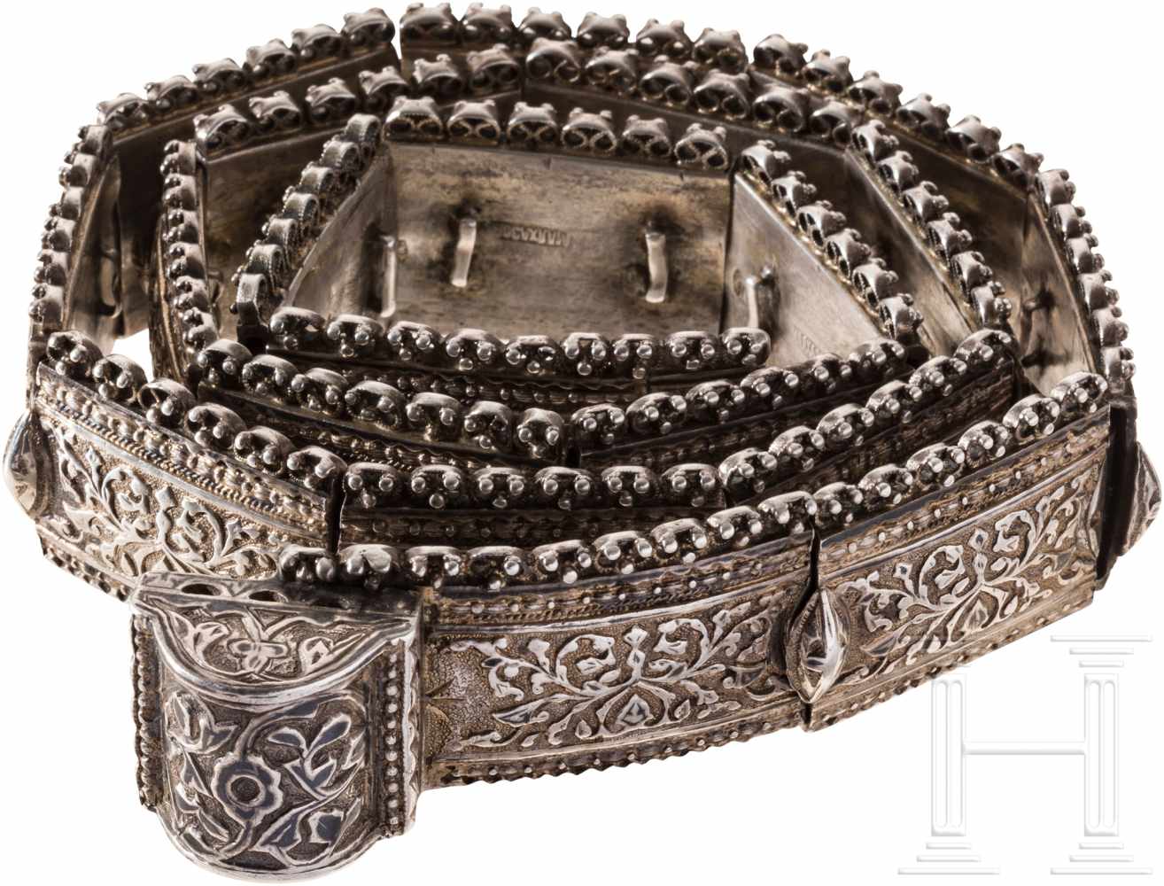 Traditioneller Kaukasus Gürtel - Handgefertigter Metall-Gürtel Mit Strass