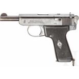 Webley & Scott Mod. 1922, "South African Model"Kal. 9 mm Browning long, Nr. 147946, Blanker Lauf,