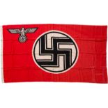 ReichsdienstflaggeBeidseitig farbig bedrucktes Marinefahnentuch, die Randverstärkung ohne Hißleine