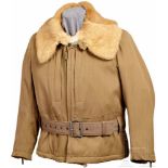 A Japanese Flight JacketLight yellow-brown coloured cloth jacket with blonde colour fur collar,