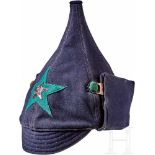 A Blue Russian Budenovka CapBlue woollen "Budenovka" style cap used by troops in the civil war and