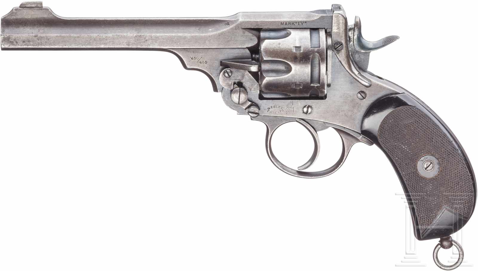 Webley Mark IV Service Revolver 1899, Rhodesien ("Burenmodell")Kal. .450/.455 Webley, Nr. 127291,