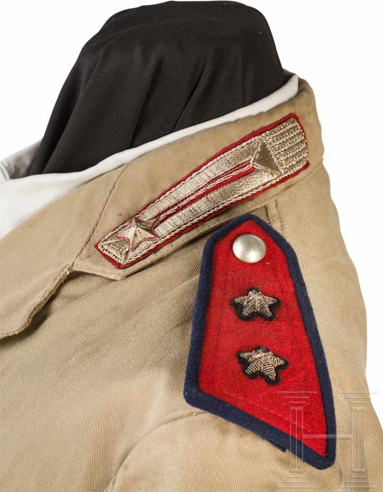 Uniform M 27 für Leutnants der Kolonial-CarabinieriKäppi für Leutnants aus sandfarbenem Tuch, der - Image 4 of 4