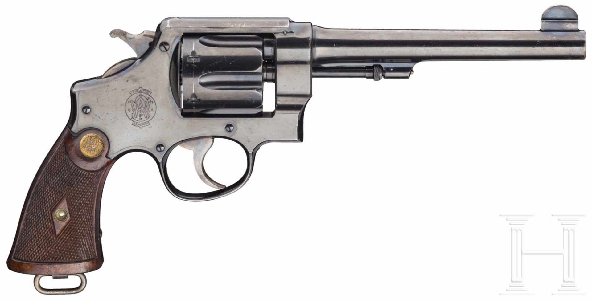 Smith & Wesson .44 Hand Ejector 1st Model (Model of 1908)Kal. .455 Mark II, Nr. 8106, Nummerngleich. - Bild 2 aus 2