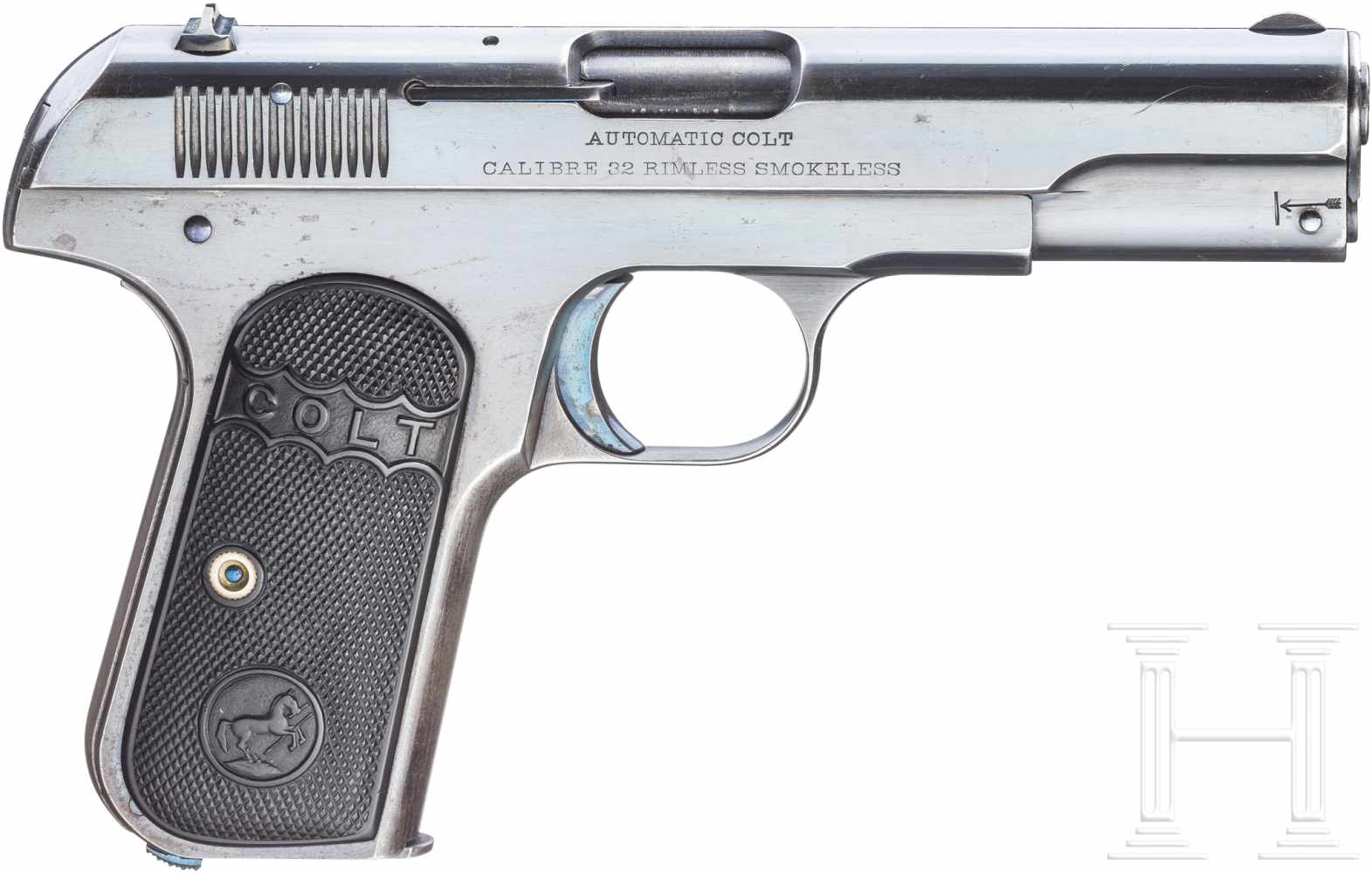 Colt Mod. 1903 Hammerless .32 PocketKal. .32 ACP, Nr. 3548, Fast blanker Lauf, Länge 3-3/4". - Image 2 of 2