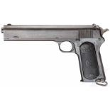 Colt Mod. 1902 (Military)Kal. .38 rimless, Nr. 38460, Blanker Lauf, Länge 6". Achtschüssig.