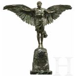 Georges Colin (1876 - 1917) - Bronzeskulptur "Ikarus"Bronze mit grün-schwarzer Patina. Ikarus mit