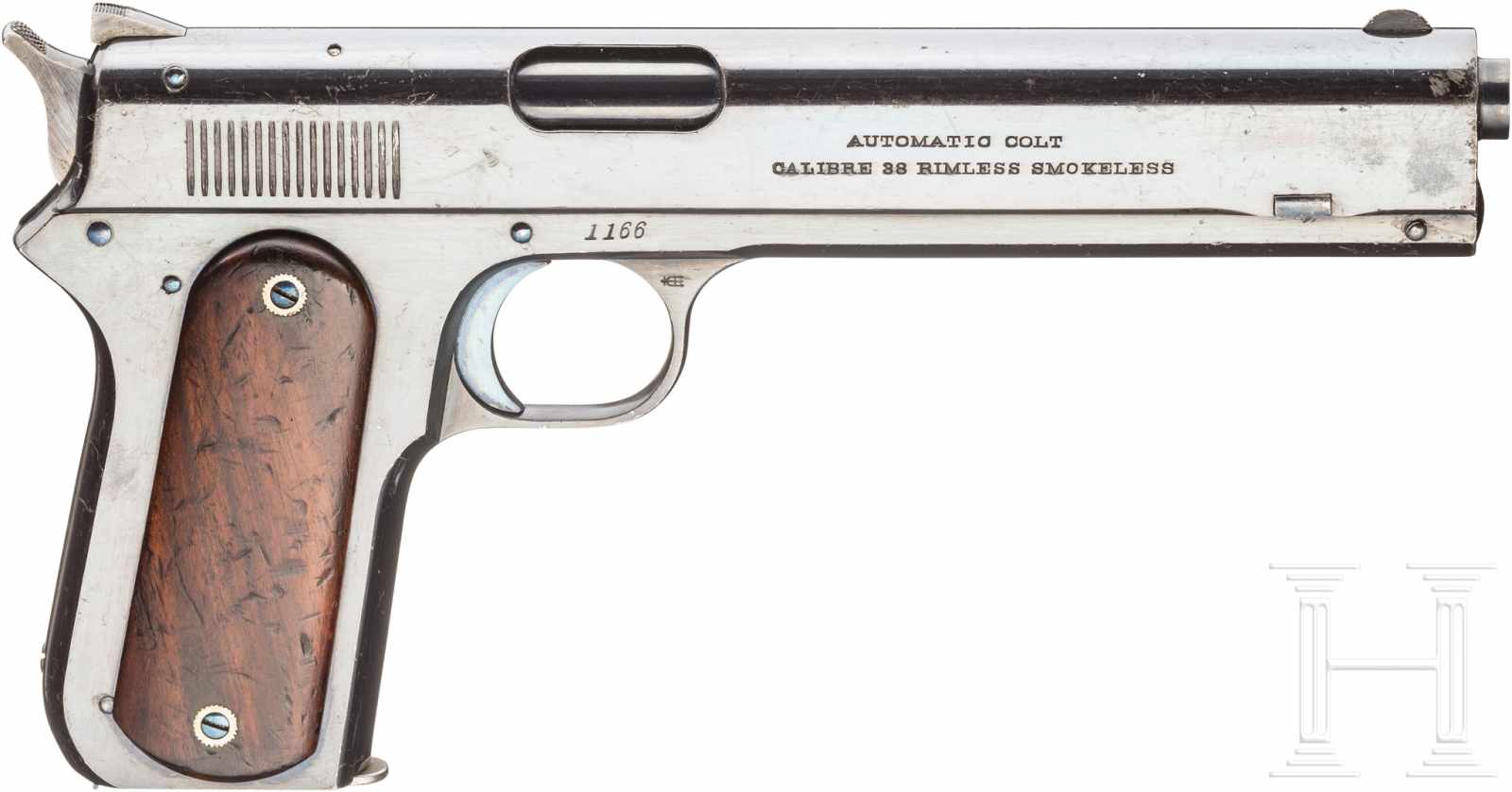 Colt Mod. 1900 Automatic Pistole, Navy-Contract, 1. Waffe eines PärchensKal. .38 ACP, Nr. 1166, - Image 2 of 4