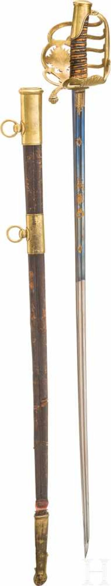 Säbel der Mousquetaires du Roi, Modell 1814, hochwertige Sammleranfertigung unter Verwendung alter - Bild 2 aus 2