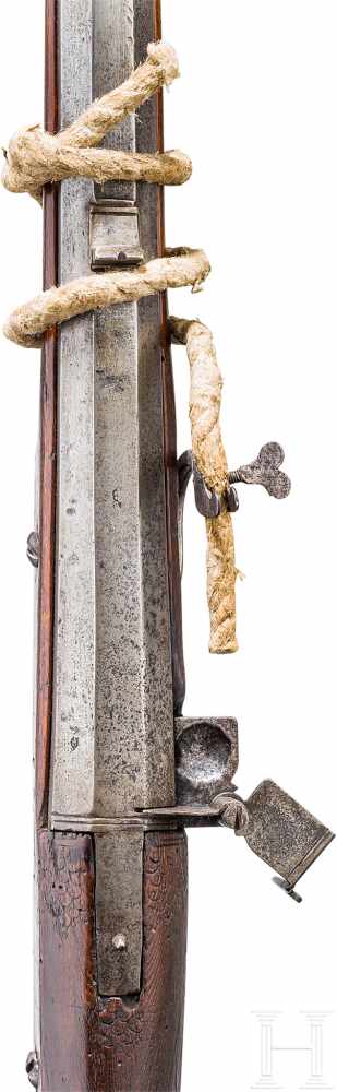 Luntenschlossmuskete aus den Beständen des Zeughauses der Stadt Regensburg, Suhl, datiert - Image 4 of 6