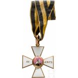 St. Georg-Orden, Kreuz 4. Klasse für 25 Dienstjahre, Russland, Mitte 19. Jhdt.Gold, emailliert. Maße