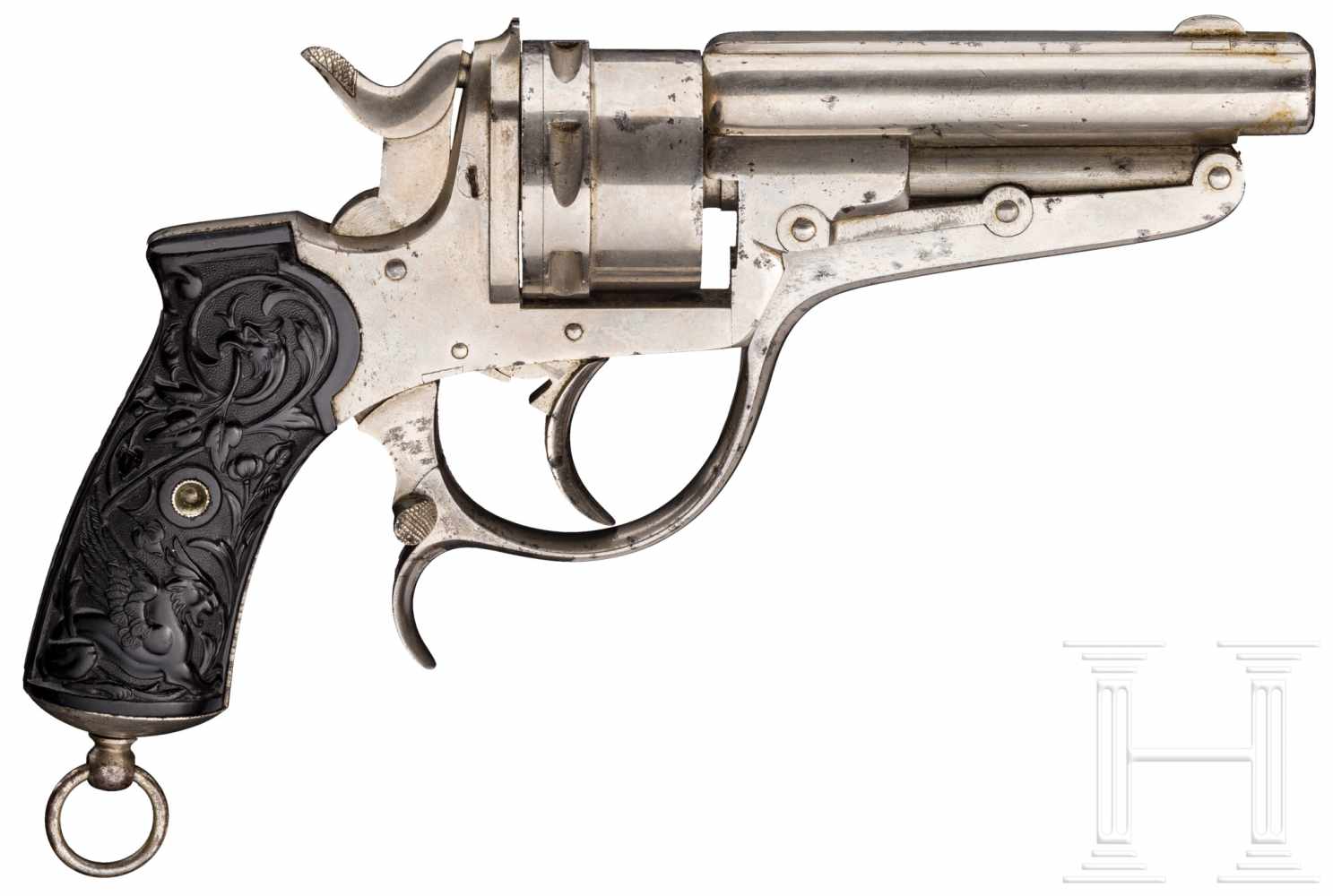 Revolver Galand, Commercial, vernickeltKal. 9 mm CF Dickrand, Nr. 17759. Vierfach gezogener, blanker - Image 2 of 2