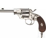 Offiziersreichsrevolver Mod. 1879/83 Typ Hybridrevolver, vernickeltKal. 10,6x25 R, Nr. 648,