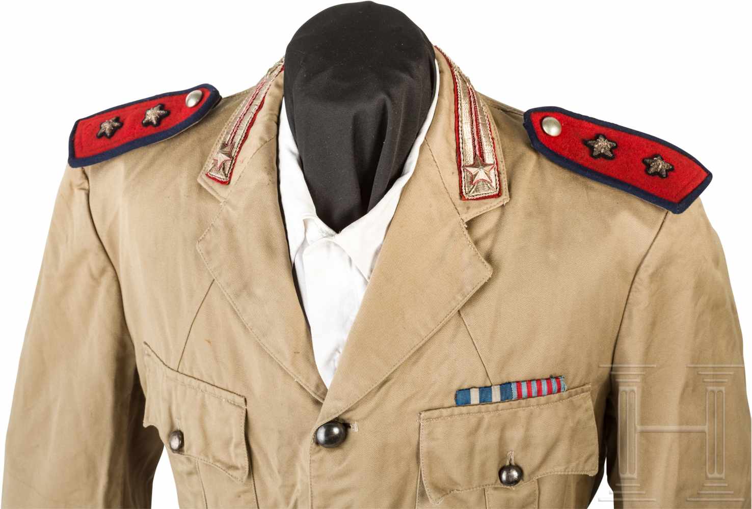 Uniform M 27 für Leutnants der Kolonial-CarabinieriKäppi für Leutnants aus sandfarbenem Tuch, der - Image 3 of 4