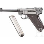 Parabellum Mod. 06/29 W+F, mit ReservemagazinKal. 7,65 Luger, Nr. 74023, Nummerngleich.