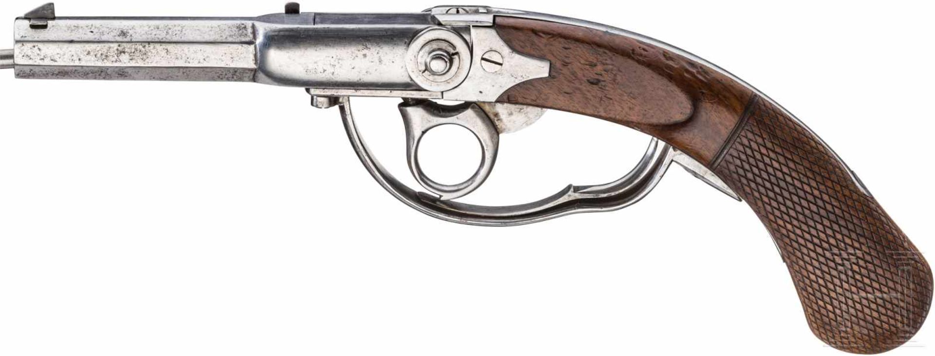 Löbnitz-Pistole M 1841Achtkantiger Lauf mit sechsfach gezogener Seele im Kaliber 12 mm. - Bild 2 aus 4