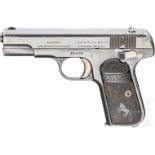 Colt, Mod. 1903Kal. .32ColtNP, Nr. 231979, Blanker Lauf. Hochglanzbrünierung mit schwachen