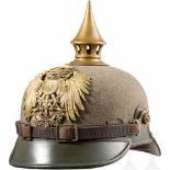 Helm M 1900 für Mannschaften des Ostasiatischen ExpeditionskorpsKammerstück, die Lederglocke mit