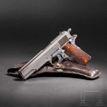 Colt Kongsberg Mod. 1912, 1. Ausführung, mit TascheKal. .45 ACP, Nr. 82, Nummerngleich. Blanker