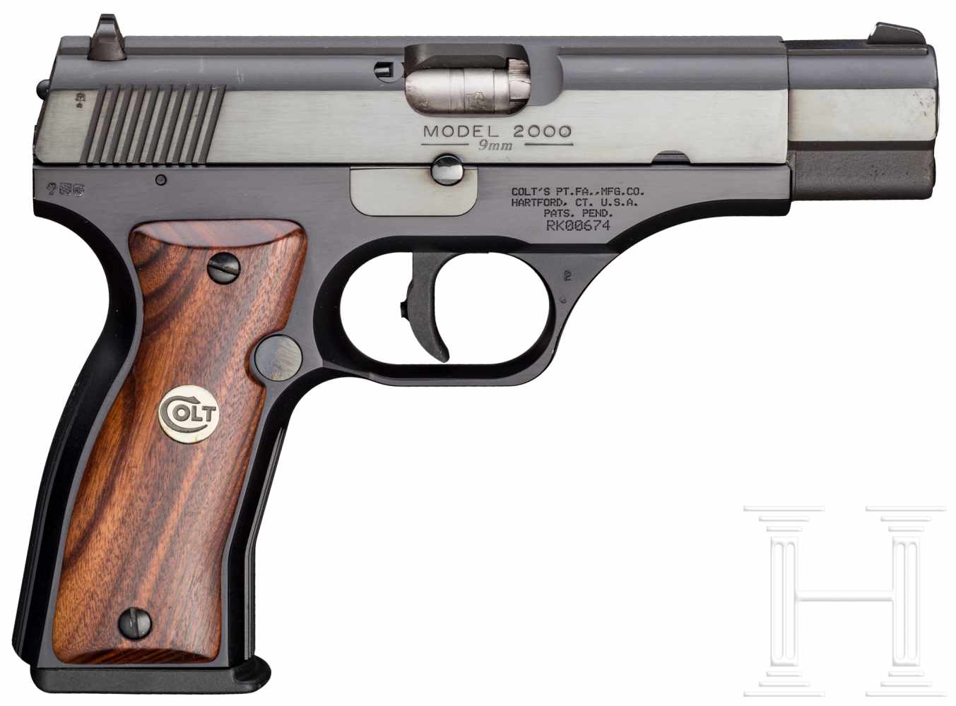 Colt All American, First Edition, Mod. 2000, im KofferKal. 9 mm Luger, Nr. RK00674, Blanker lauf, - Image 2 of 2